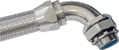 Delikon High Temperature Heavy Series Over Braided Flexible Conduit and High Temperature Heavy Series Connector are able to handle constant exposure to high heat, abrasions, and environmental wear and tear. Delikon Swivel Heavy Series High Temperature Connector is the perfect reliable choice for vibration environment.
